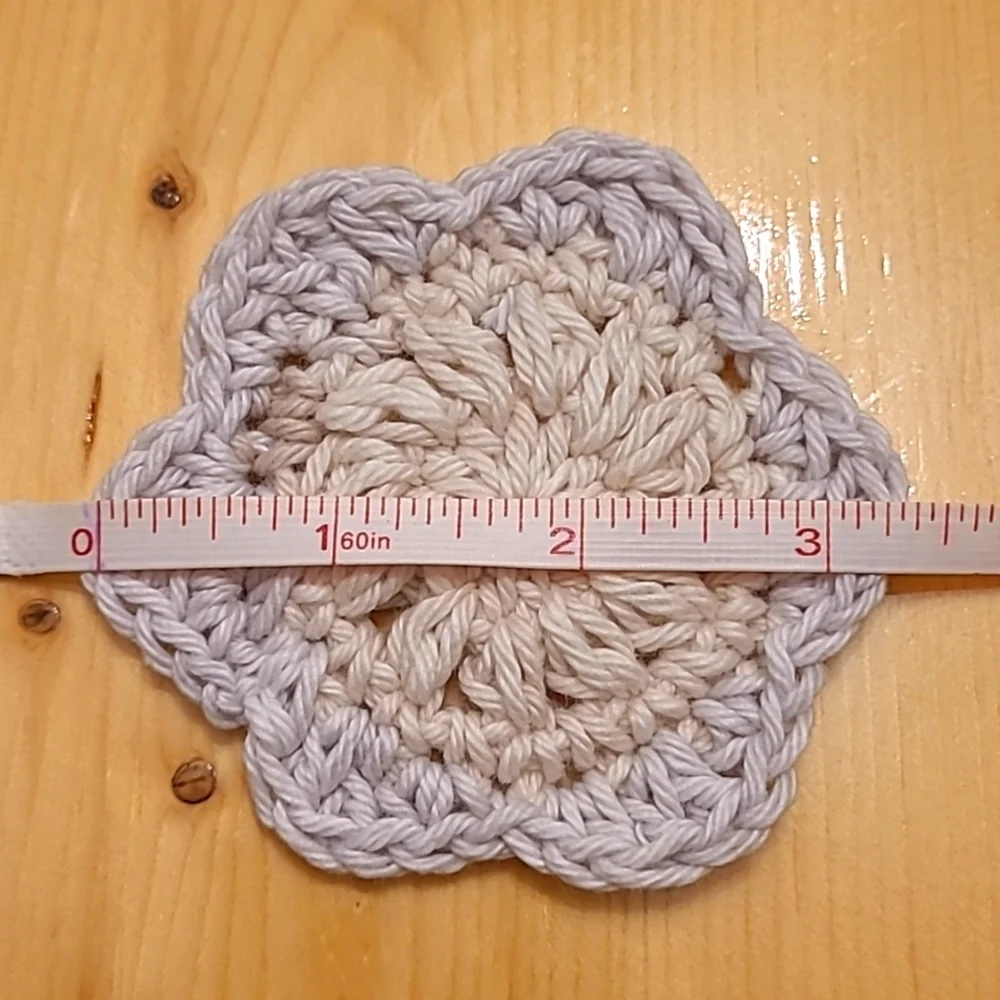 Handmade Crochet 100% Cotton Face Scrubbies Car Drink Coasters Set of 4